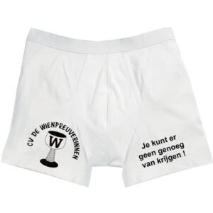 Wienpreuverinnen Heren Boxershort - Wit met opdruk