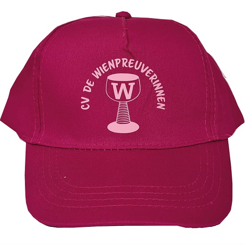 CAP oud roze (Fuchsia) met opdruk logo
