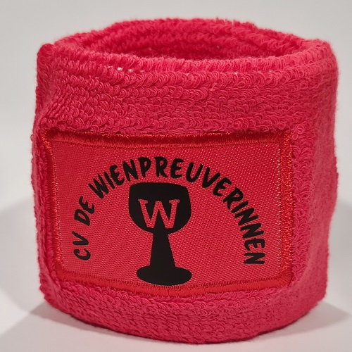 Polsbandje 'oud roze' met logo opdruk