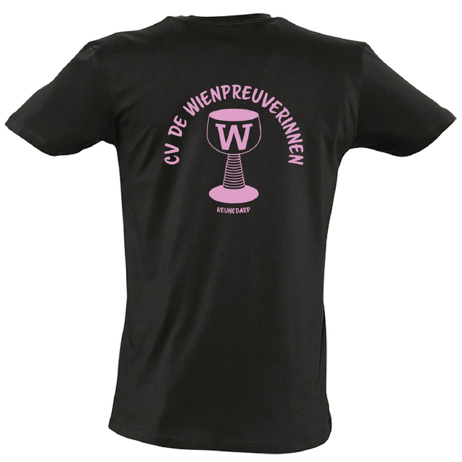 Wienpreuverinnen Heren T-Shirt - Zwart met logo opdruk - Afbeelding 2