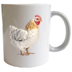 Mok bedrukt met witte Kip afbeelding