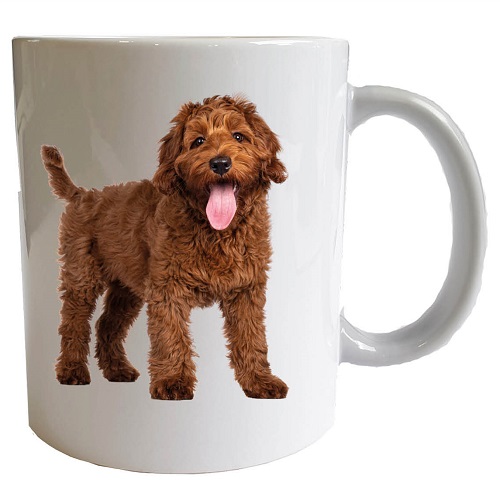 Mok bedrukt met Labradoodle afbeelding