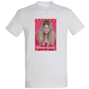 T-Shirt Wit Heren Ronde Hals met opdruk