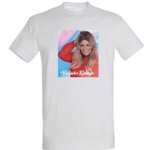 T-Shirt Wit Heren Ronde Hals met opdruk