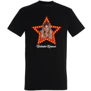 T-Shirt Zwart Heren Ronde Hals met opdruk