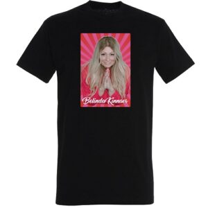 T-Shirt Zwart Heren Ronde Hals met opdruk