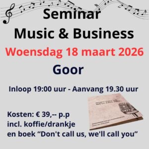 Seminar Music & Business woensdag 18 maart 2026
