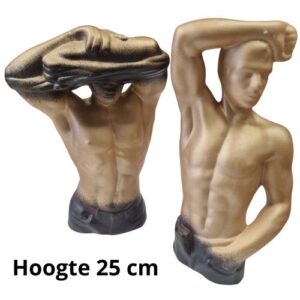 Set 'Body Builders' - Keramiek (hol) - hoogte 26cm